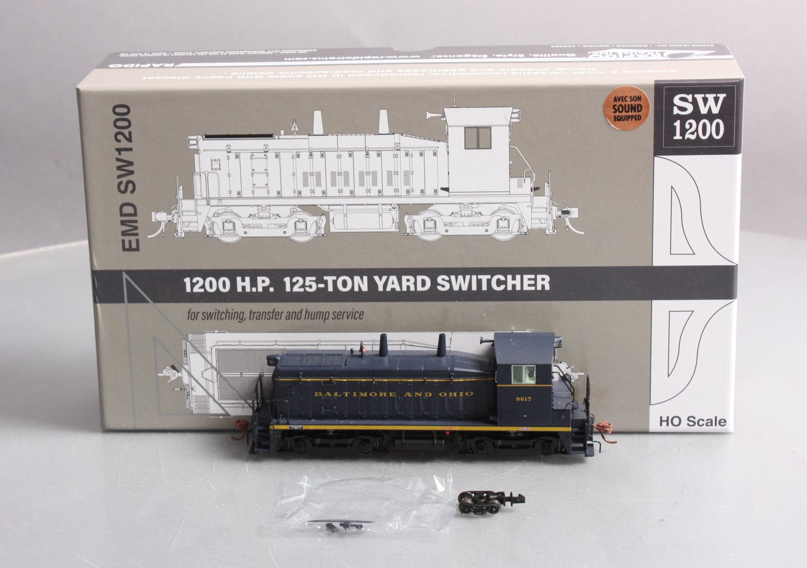 Rapido Trains 27502 HO B&O SW1200 #9614 w/ DCC/Sound