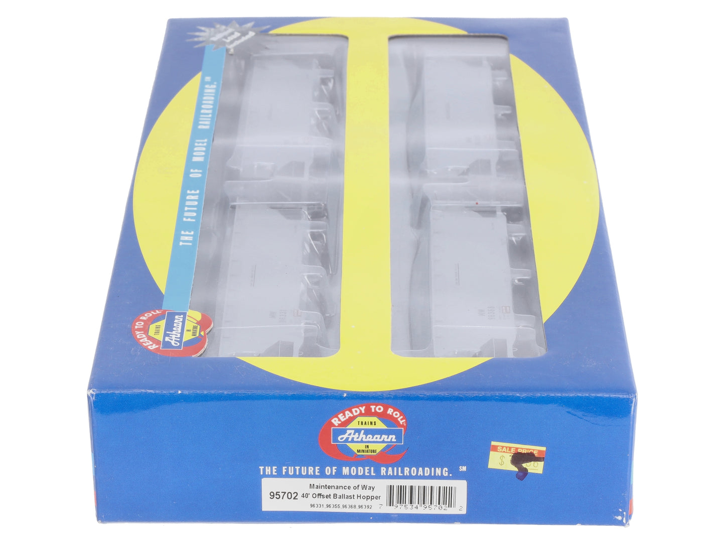 Athearn 95702 HO Scale MOW 40' Offset Ballast Hoppers 4-Pack LN/Box
