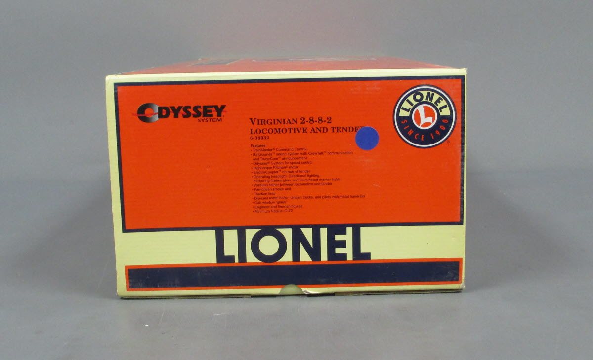 Lionel 6-38032 O Gauge Virginian 2-8-8-2 Steam Locomotive & Tender #741 EX/Box