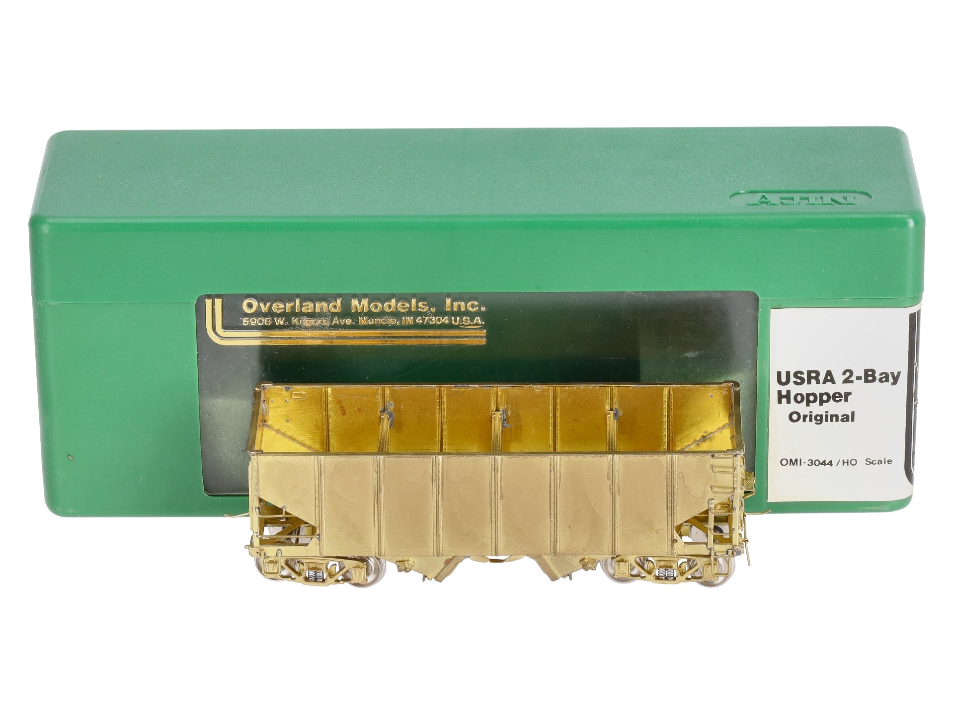 Overland 3044 HO BRASS USRA 2-Bay Hopper - Unpainted LN/Box