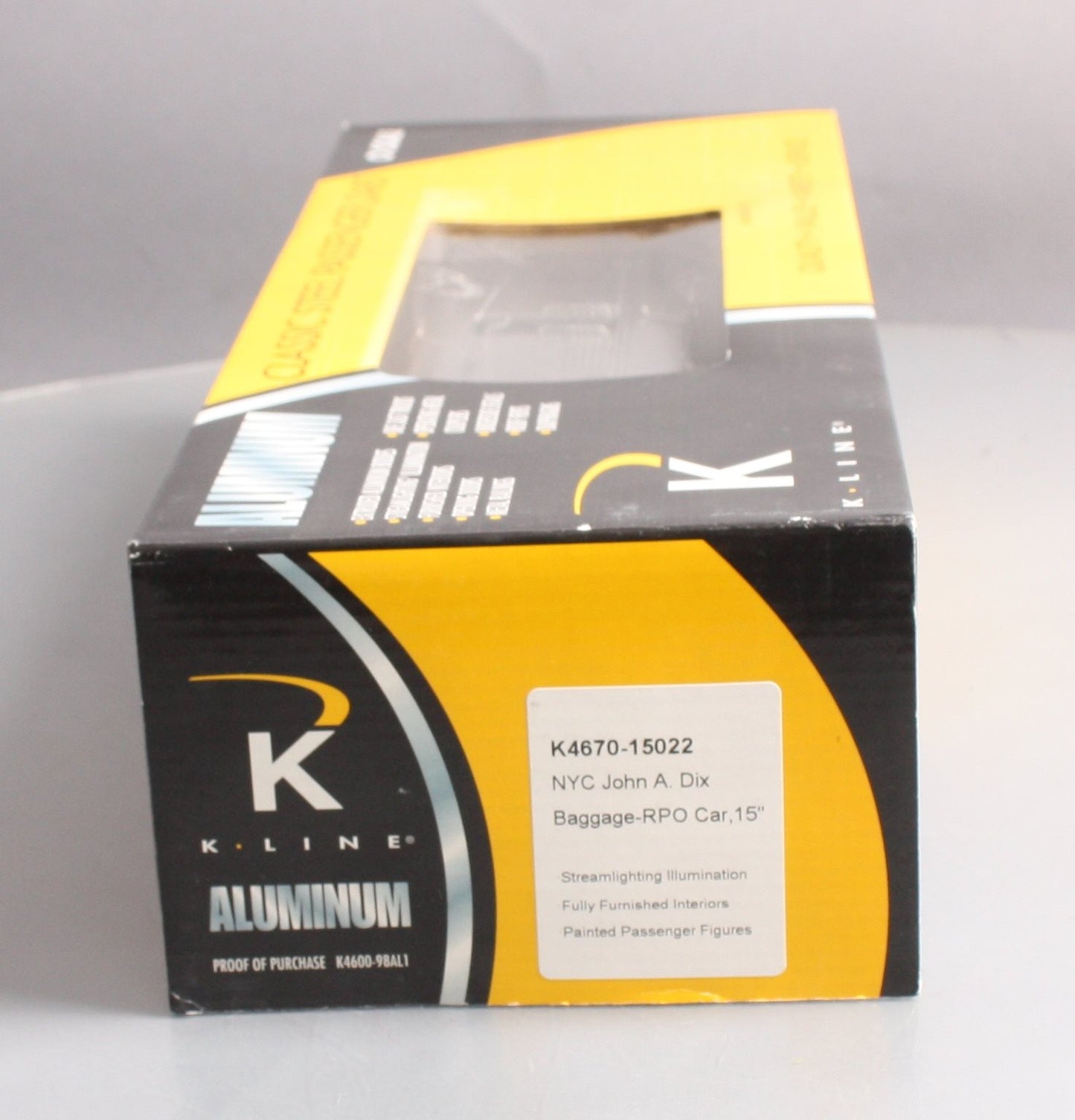 K-Line K4670-15022 O NYC "John A. Dix" 15" Aluminum RPO Baggage Car LN/Box