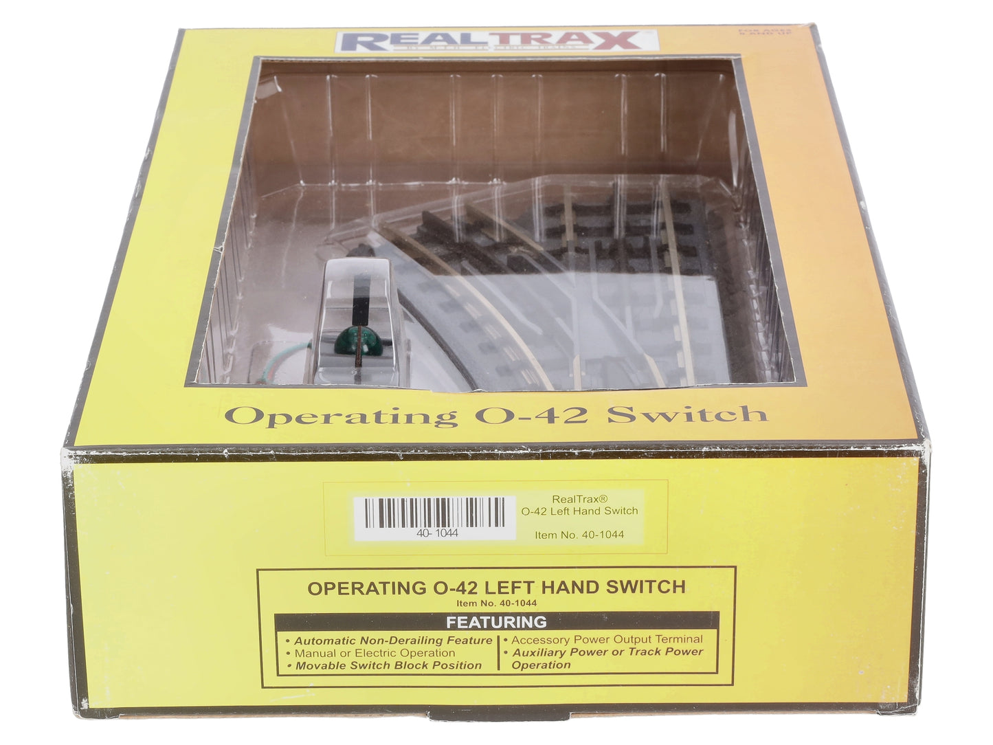 MTH 40-1044 O42 RealTrax Nickel Silver Left Hand Remote Switch Turnout