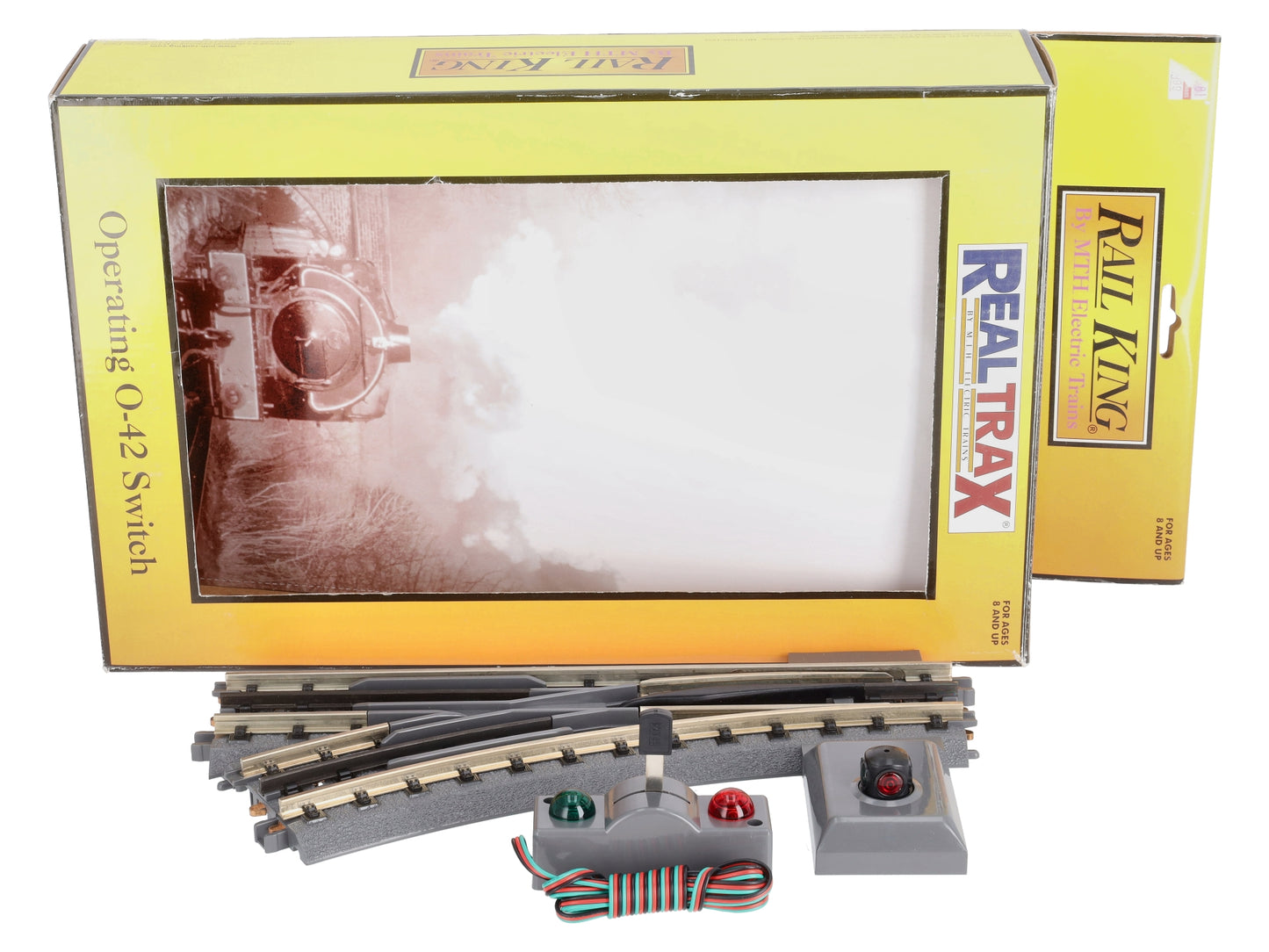 MTH 40-1044 O42 RealTrax Nickel Silver Left Hand Remote Switch Turnout