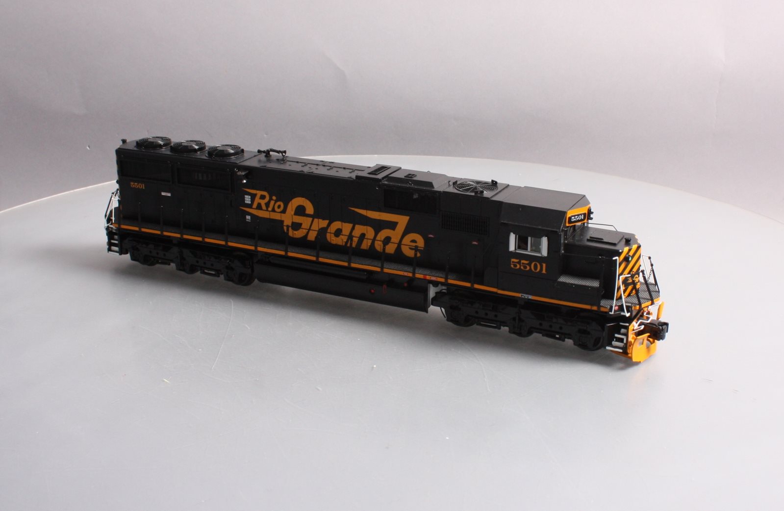 MTH 20-20425-1 O Gauge D&RGW SD50 Diesel Engine w/PS3 #5501 (Hi-Rail Wheels)