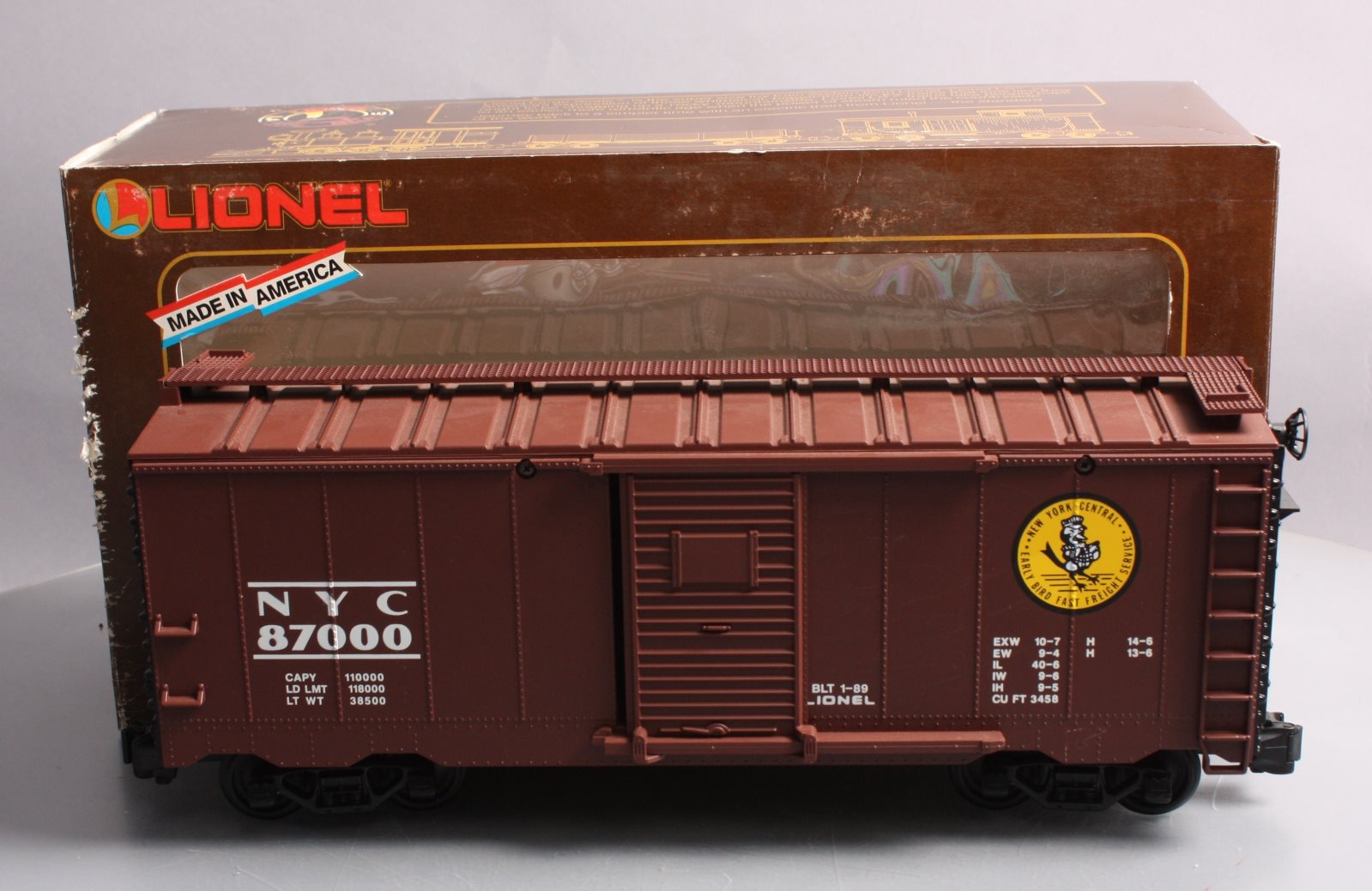 Lionel 8-87000 G Scale New York Central Boxcar LN/Box