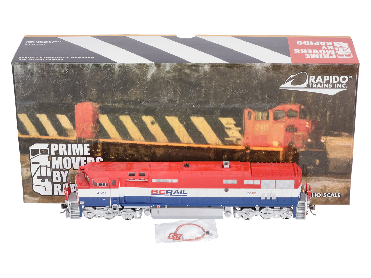 Rapido Trains 400512 HO BC Rail DASH 8-40CM Diesel Locomotive w/ Sound #4619