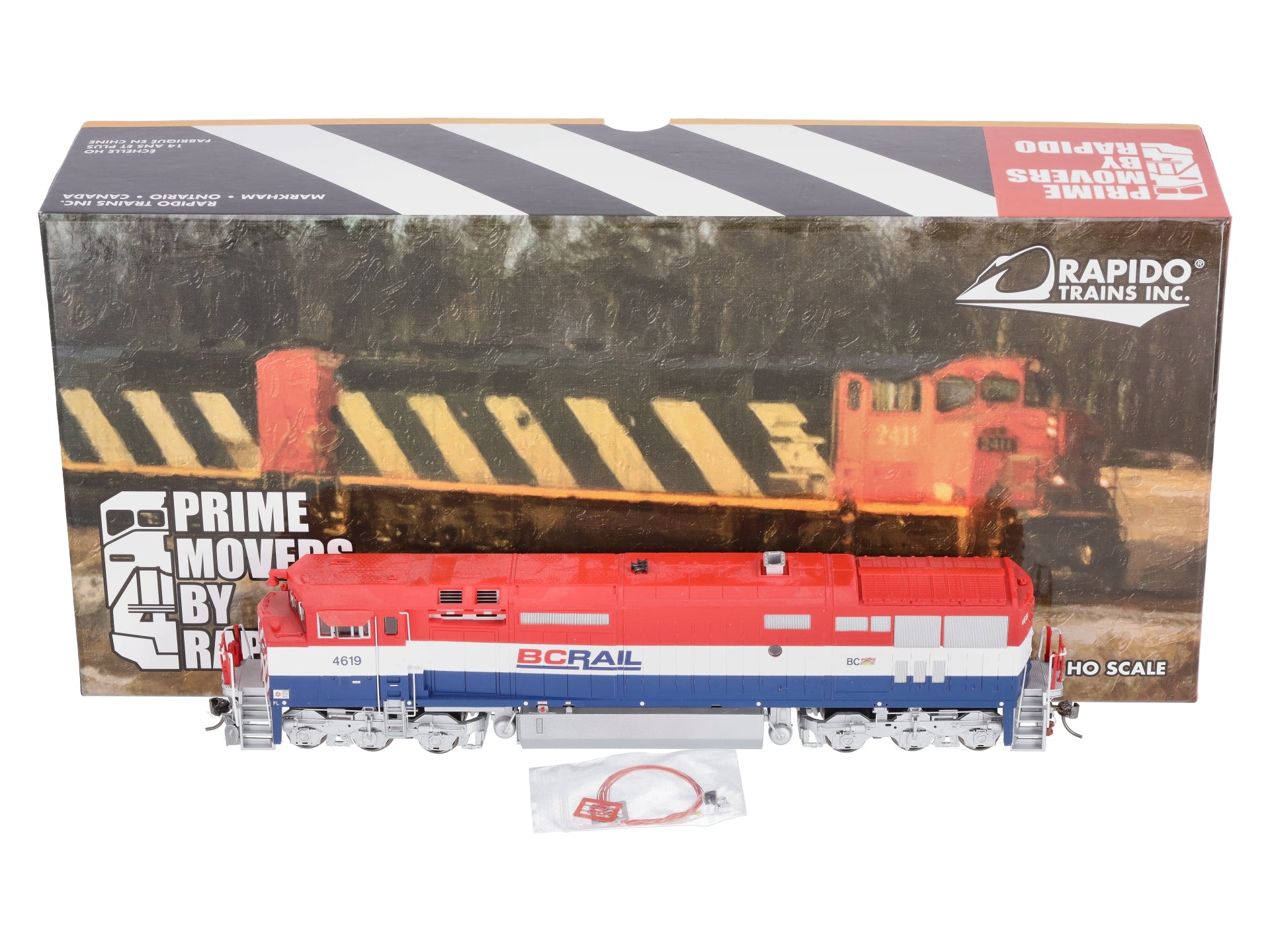 Rapido Trains 400512 HO BC Rail DASH 8-40CM Diesel Locomotive w/ Sound #4619