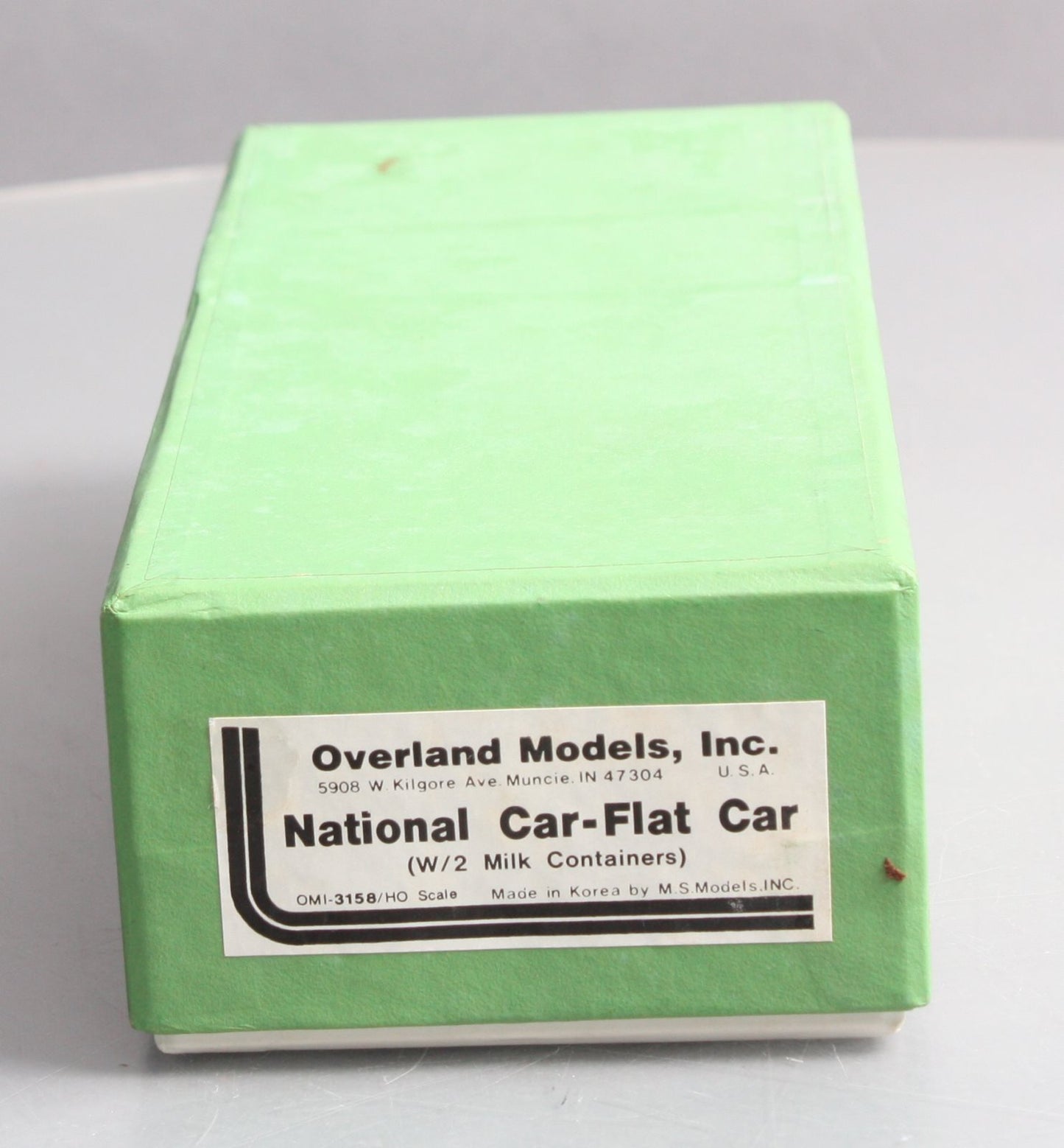 Overland OMI-3158 HO BRASS Renken's Milk & Cream National Car Flatcar w/2 Cont. LN/Box