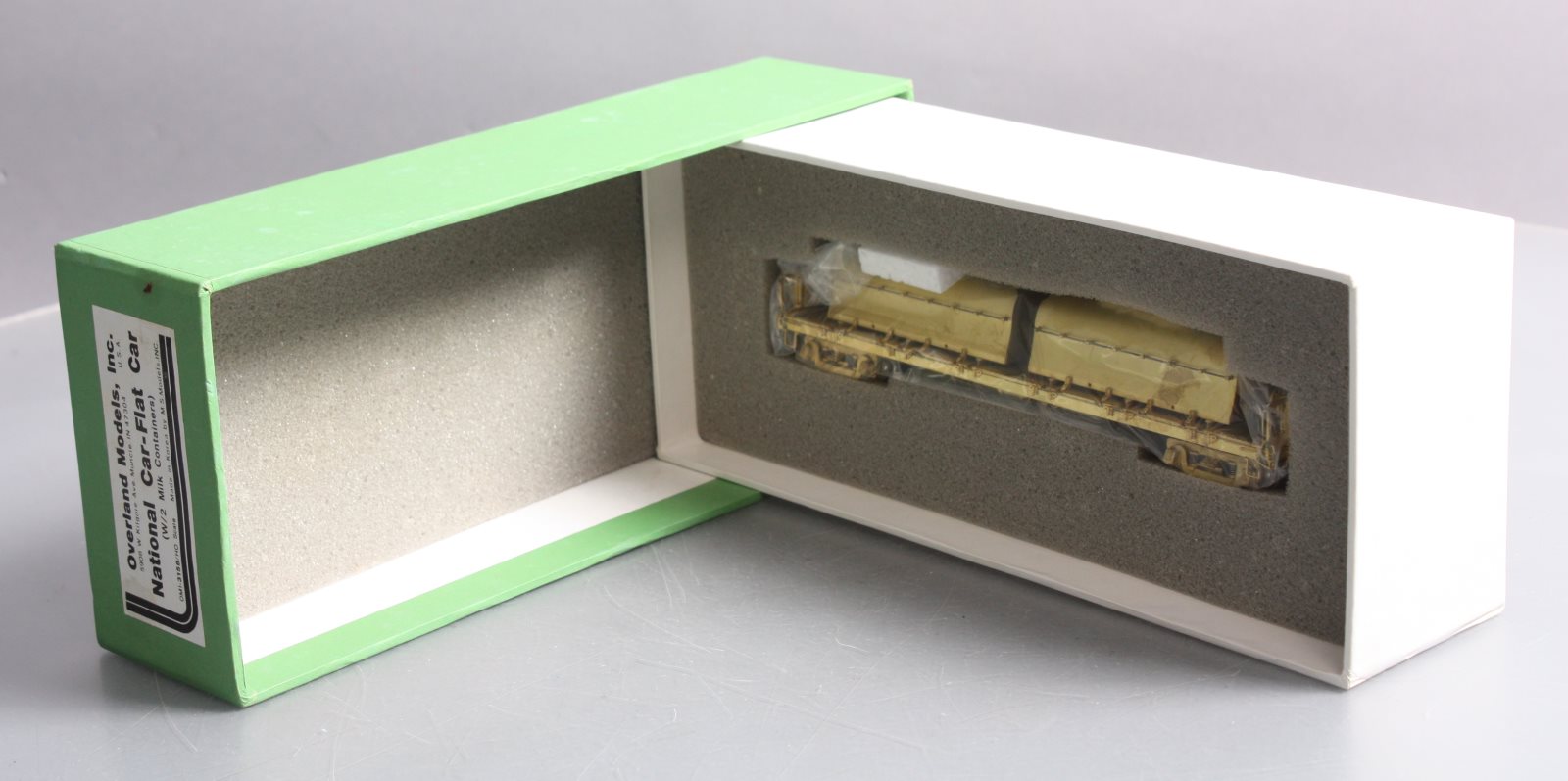 Overland OMI-3158 HO BRASS Renken's Milk & Cream National Car Flatcar w/2 Cont. LN/Box