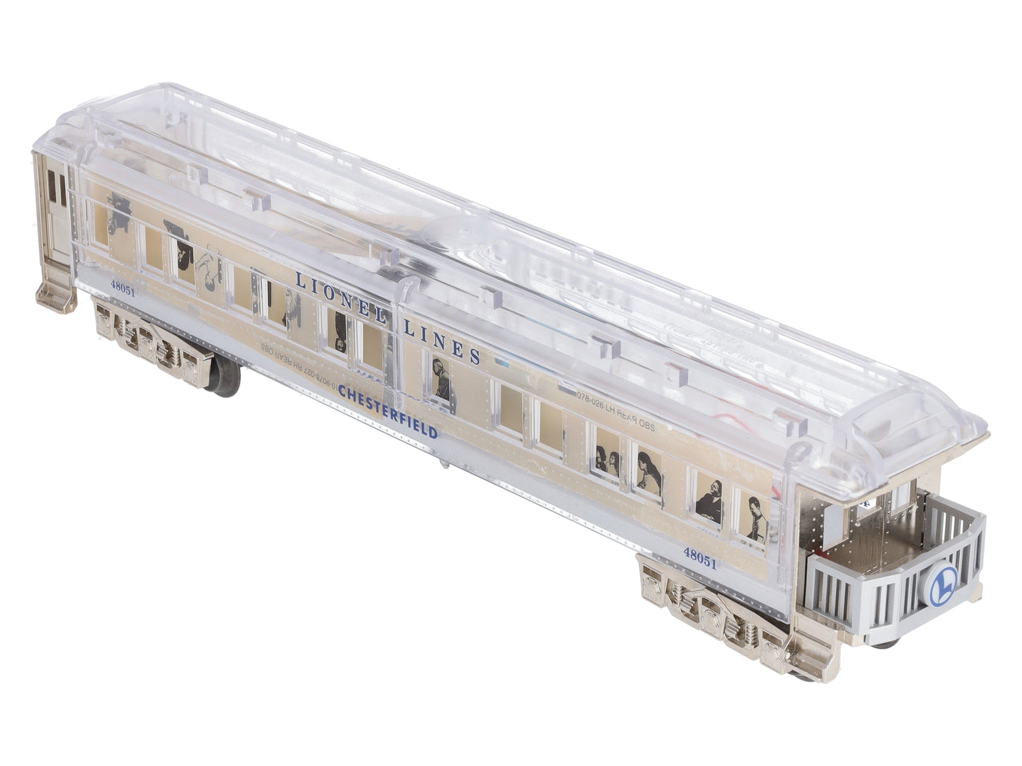 Lionel 6-29089 Clear Shell Chesterfield Madison Observation Car #48051 NIB