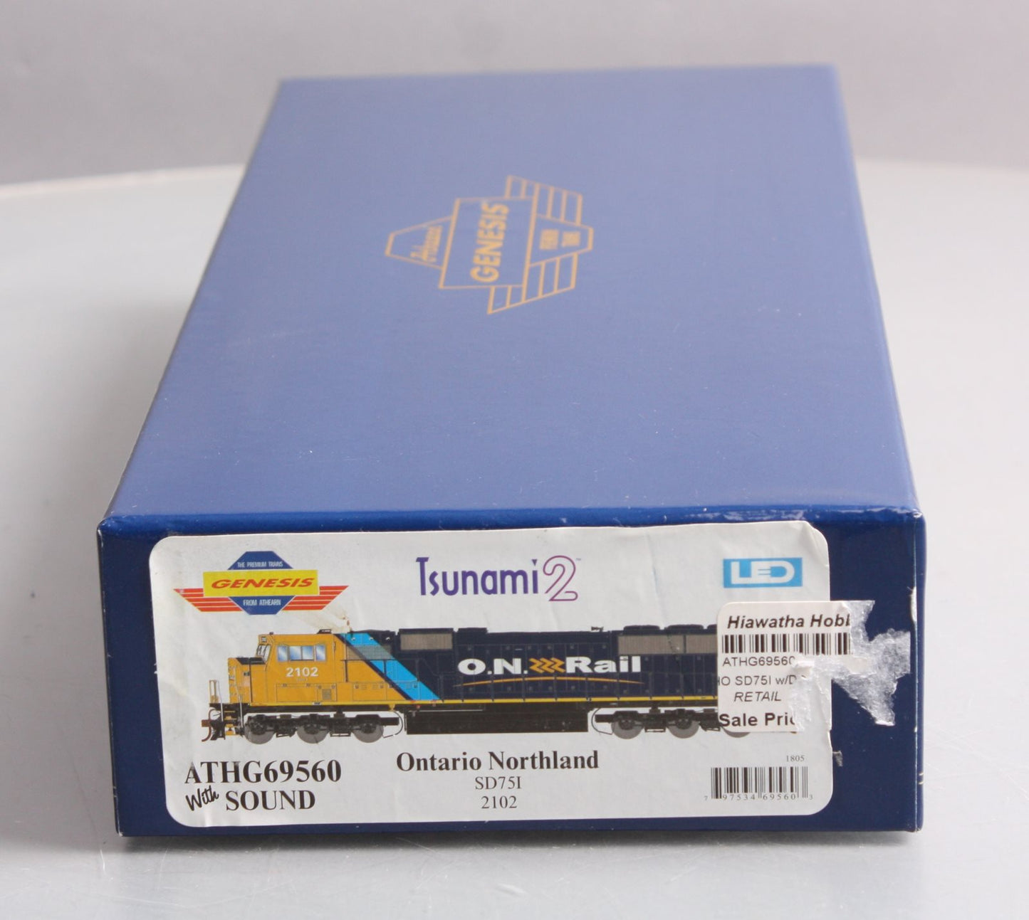 Athearn G69560 HO Ontario Northland Rail SD75I Diesel with DCC & Sound #2102