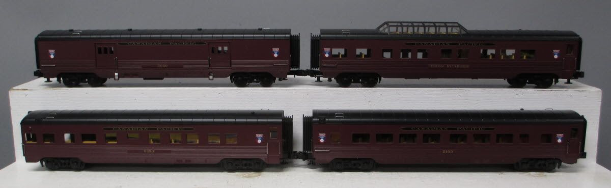 MTH 30-6730 O Canadian Pacific RailKing 60' Streamlined Passenger Set (Set of 4) LN/Box