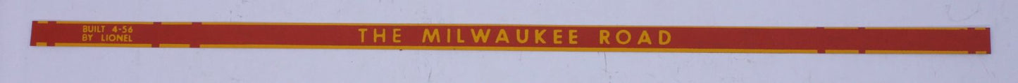 Lionel 2338-10 "The Milwaukee Road" Side Train Sticker Decal