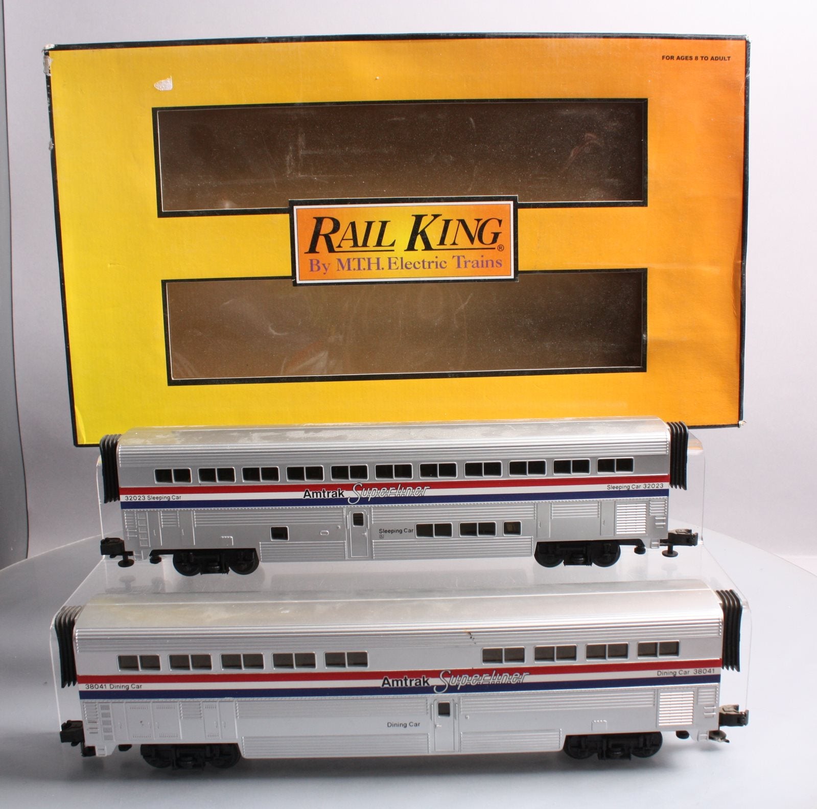 MTH 30-6501 Amtrak SuperLiner Sleeper/Diner 2 Car Set NIB