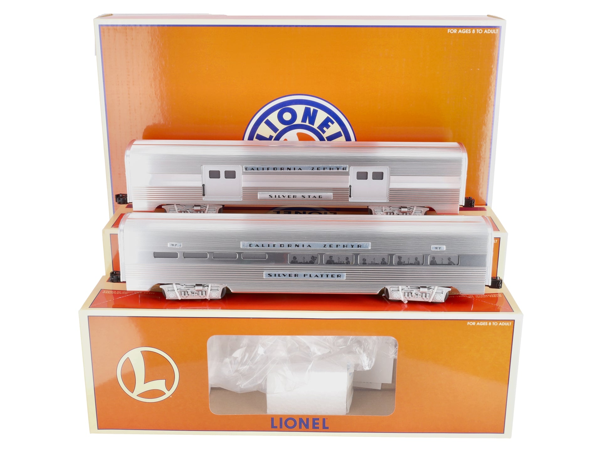 Lionel 6-39182 O Gauge Western Pacific Aluminum Passenger Car (Pack of 2) LN/Box