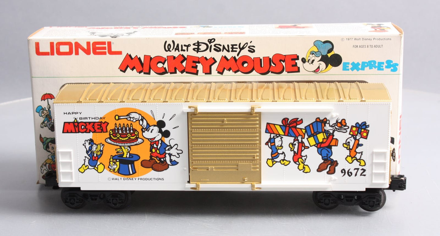 Lionel 6-9672 O Disney Mickey Mouse 50th Anniversary Car EX/Box
