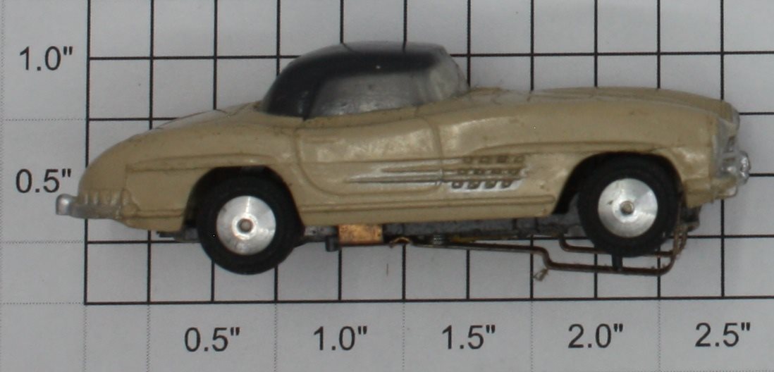 Lionel 5511-1  Vintage HO Tan Mercedes Slot Car