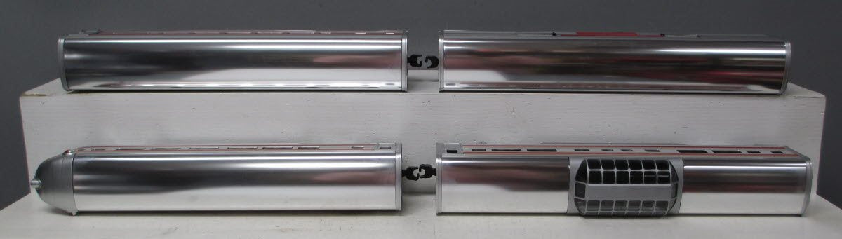 MTH 20-6021 O Santa Fe 60' Aluminum Passenger Car Set (Set of 4) LN/Box