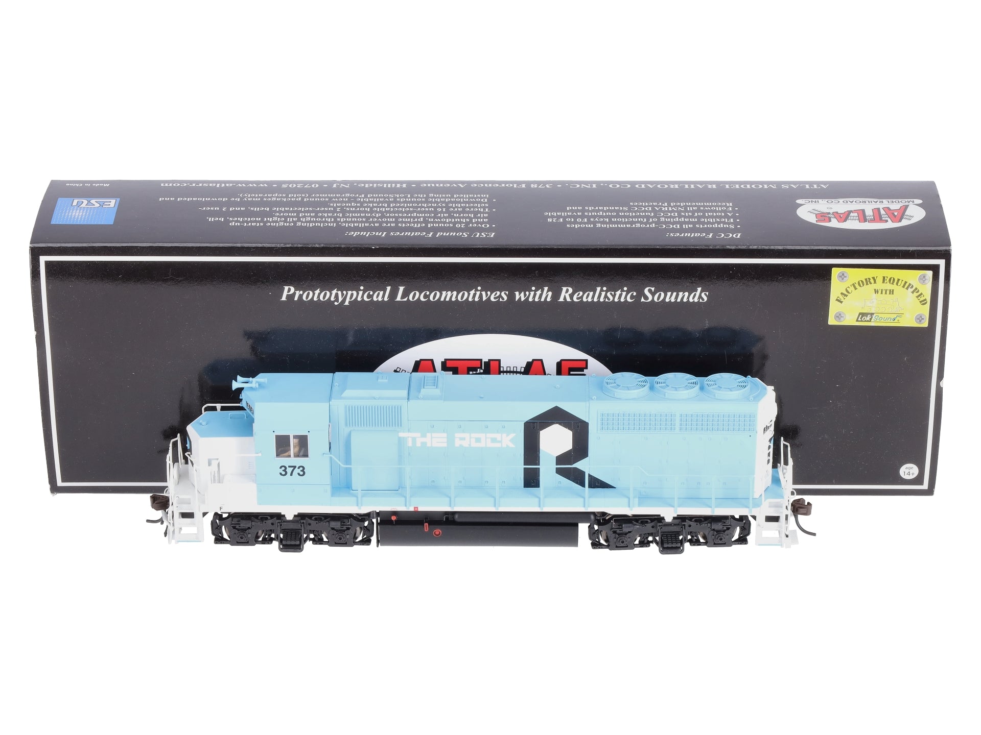 Atlas 10001715 HO Rock Island EMD GP40 Low Nose Diesel Locomotive Sound/DCC #373