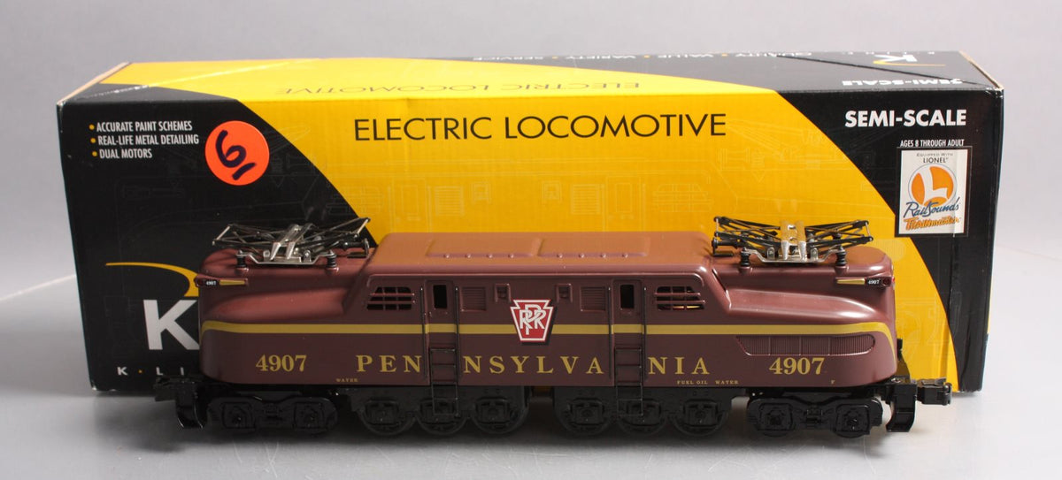 K-Line K2780-4907 O Pennsylvania GG-1 Electric Locomotive #4907 LN/Box