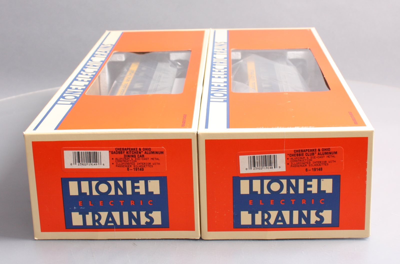 Lionel 6-19164 O Chesapeake & Ohio Chessie Club Aluminum Passenger Car Set LN/Box
