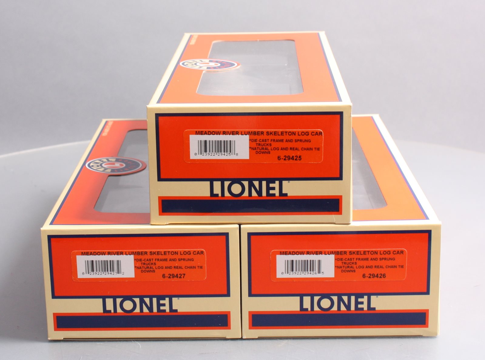 Lionel 6-29424 O Gauge Meadow River Lumber Log 3-Car Set LN/Box