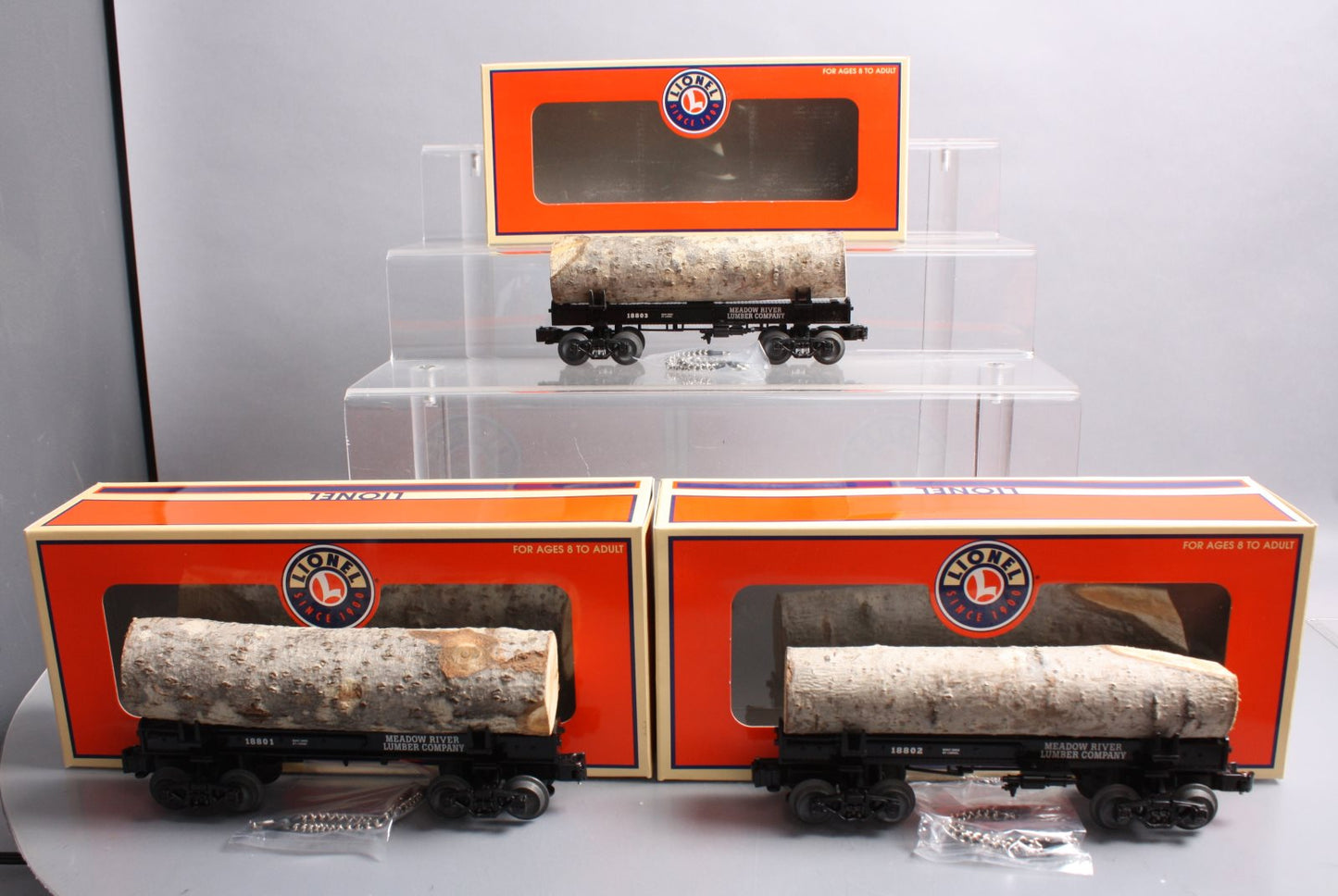 Lionel 6-29424 O Gauge Meadow River Lumber Log 3-Car Set LN/Box