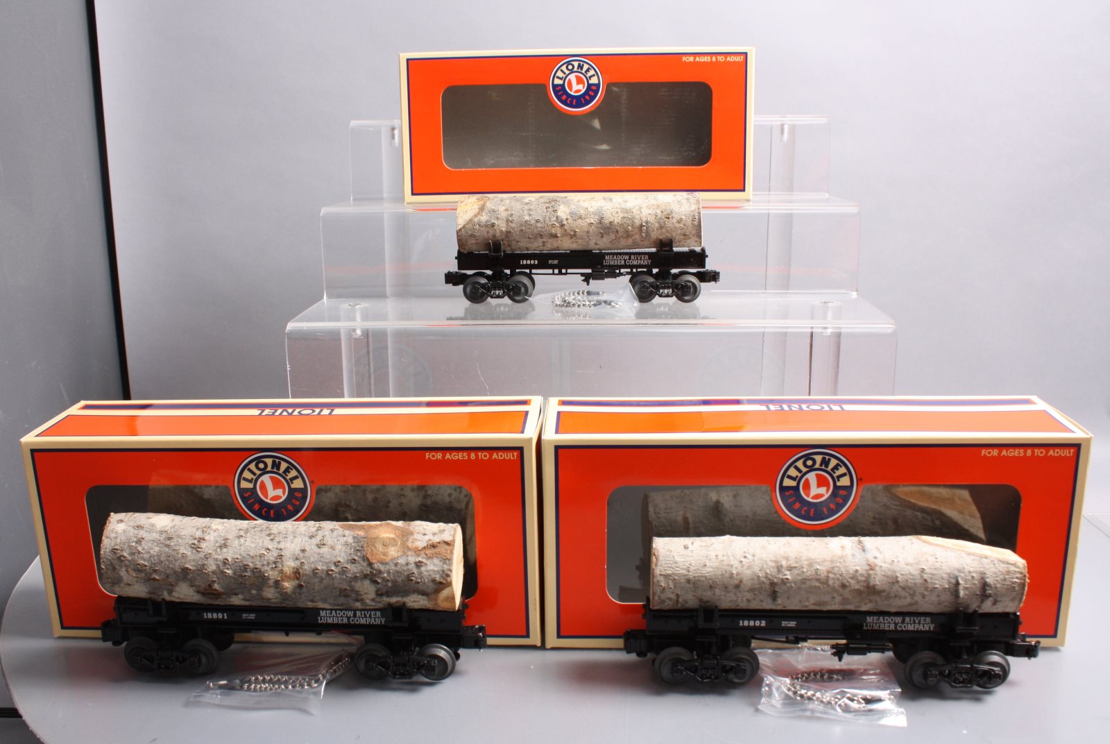 Lionel 6-29424 O Gauge Meadow River Lumber Log 3-Car Set LN/Box