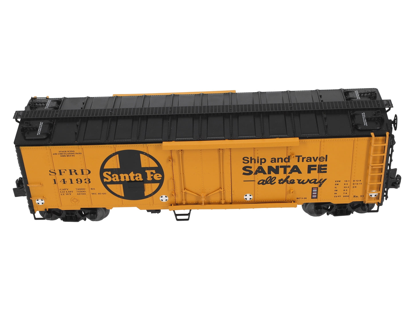 Lionel 2026062 O Santa Fe 40' Plug Door Reefer #14193