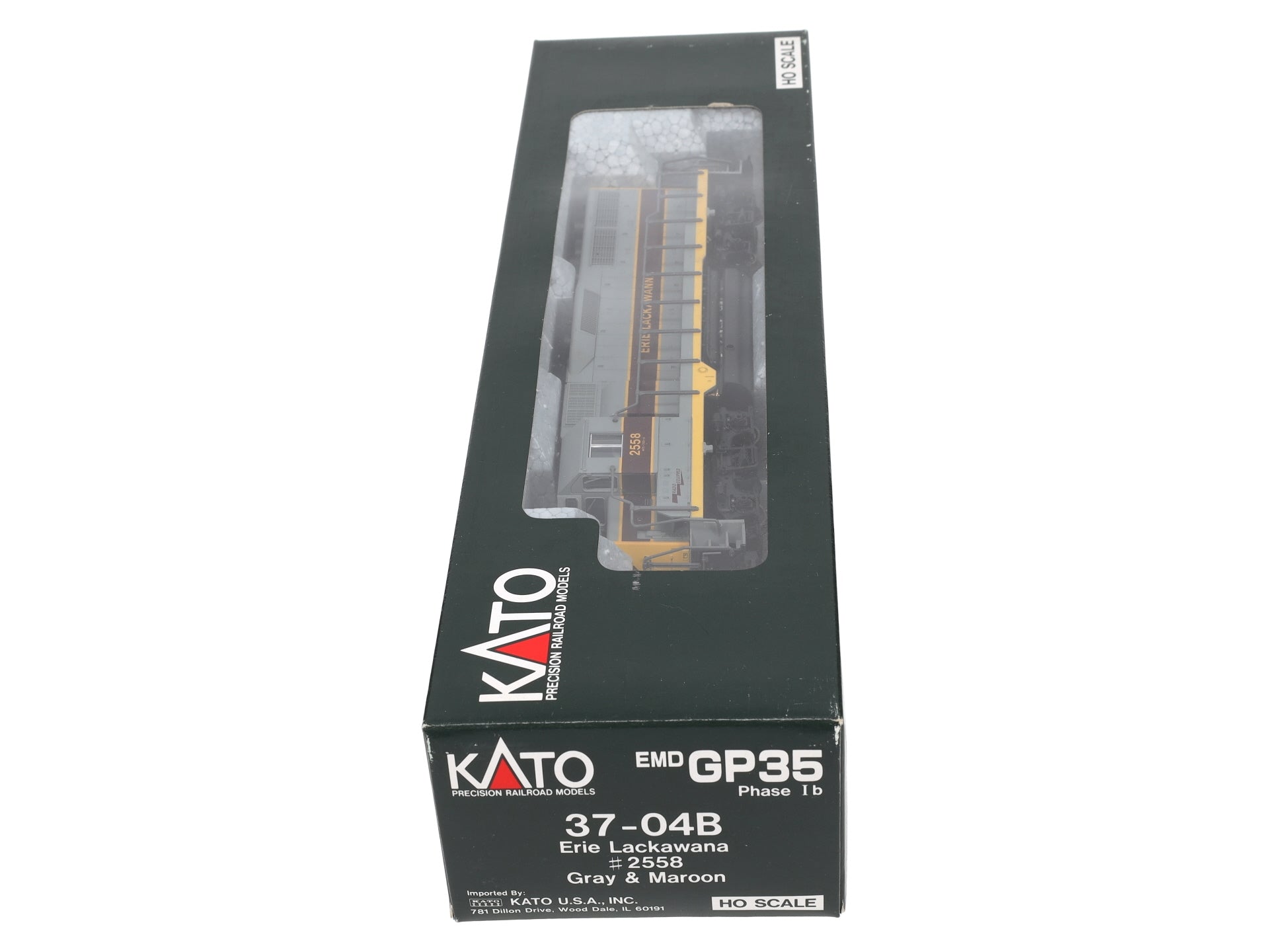 Kato 37-04B HO Scale Erie Lackawanna GP-35 Diesel Locomotive #2558 LN/Box