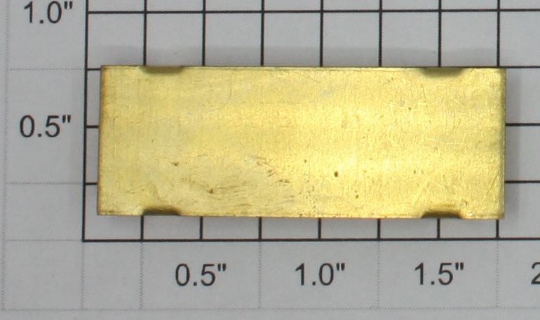 Lionel 4U-100 Blank Brass Collector Nameplate - 384, 385, 390, 400, 1835