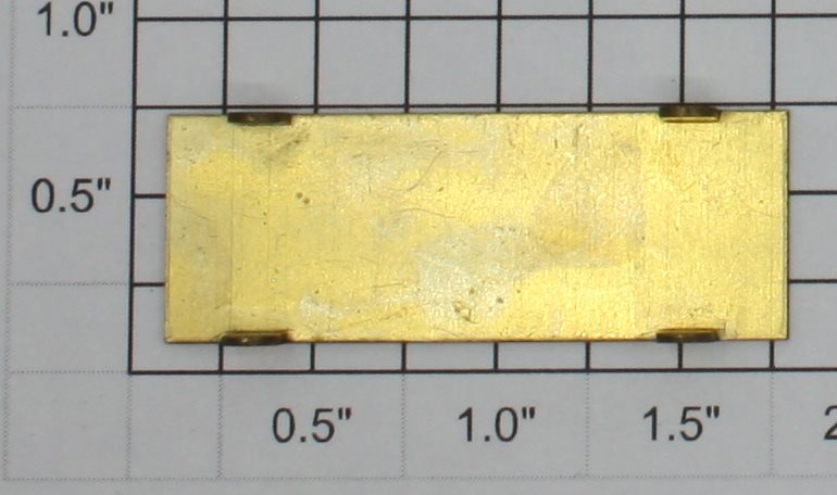 Lionel 4U-100 Blank Brass Collector Nameplate - 384, 385, 390, 400, 1835