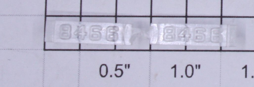 Lionel 8466-6/10 Clear Raised Number Marker Lens/Number Board
