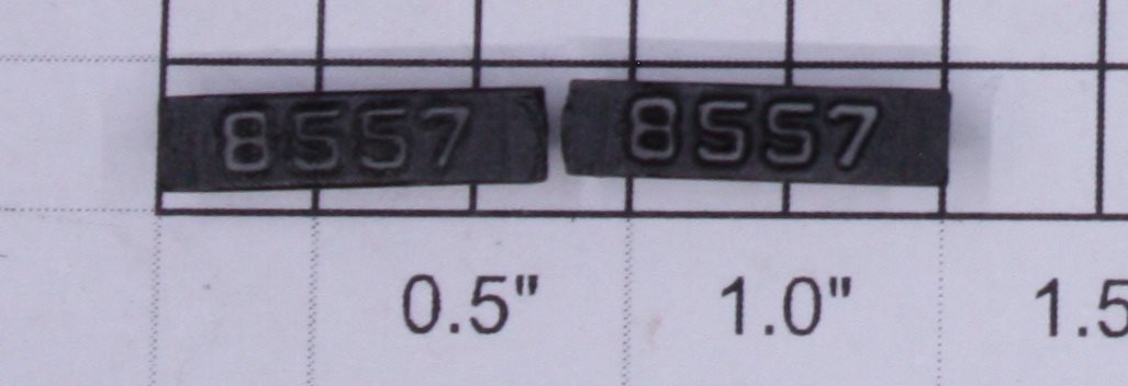 Lionel 8557-6/10 Painted Raised Number Marker Lens/Number Board Set (Pair of 2)
