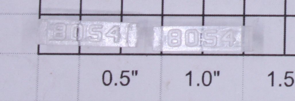 Lionel 8054-6/10 Clear Raised Number Marker Lens/Number Board (Pair of 2)