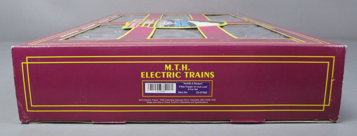 MTH 20-97062 O Gauge Norfolk & Western 4-Bay Hopper With coal Load 6-Car Set NIB
