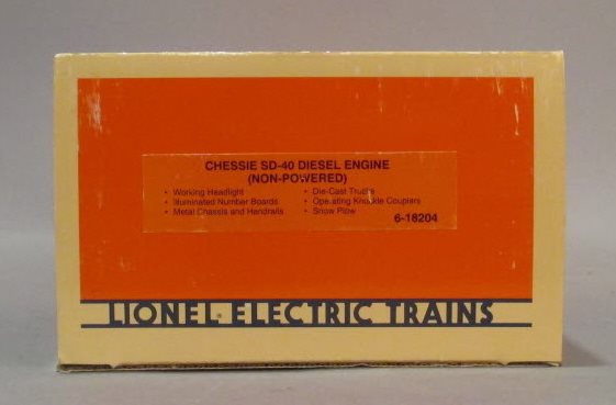 Lionel 6-18204 O Gauge Chessie System SD40 Non-Powered Diesel Locomotive #8204 LN/Box