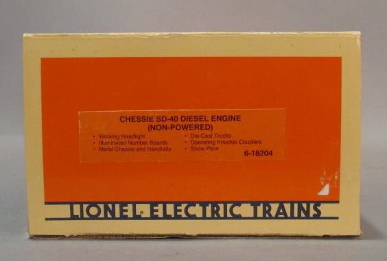 Lionel 6-18204 O Gauge Chessie System SD40 Non-Powered Diesel Locomotive #8204 LN/Box