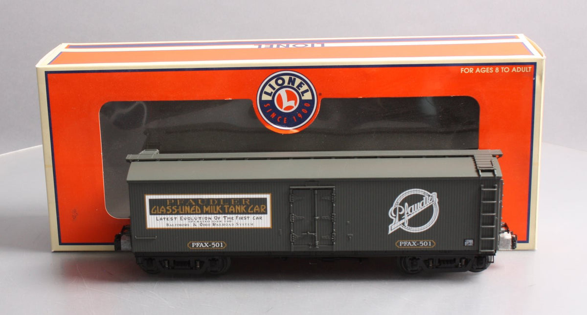 Lionel 6-17332 O Gauge Pfaudler Milk Billboard Refrigeraor Car w/ Tanks #501 NIB