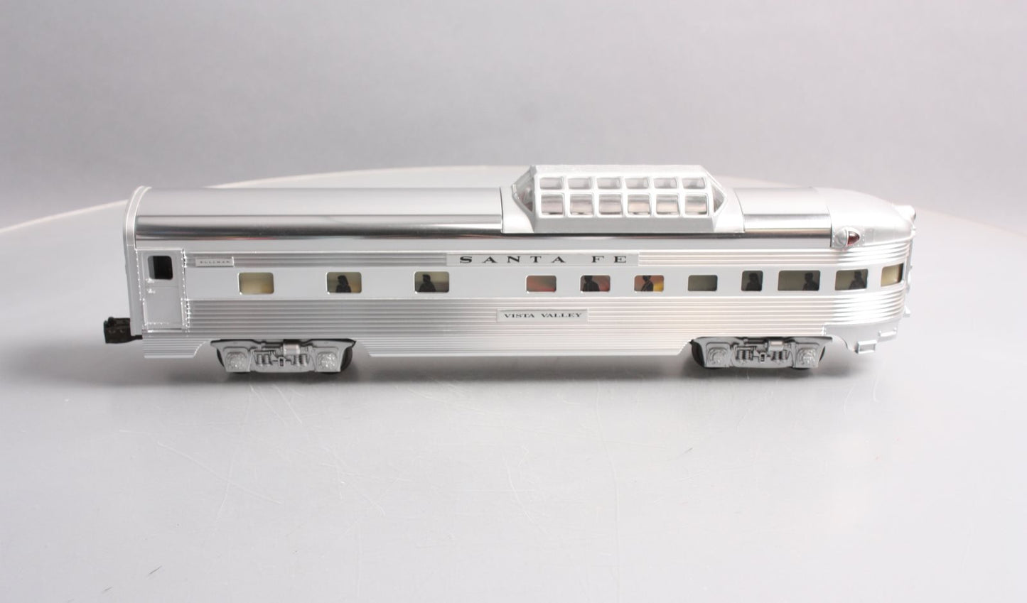 Lionel 6-19113 O Gauge Santa Fe "Vista Valley" Aluminum Vista Observation Car EX/Box