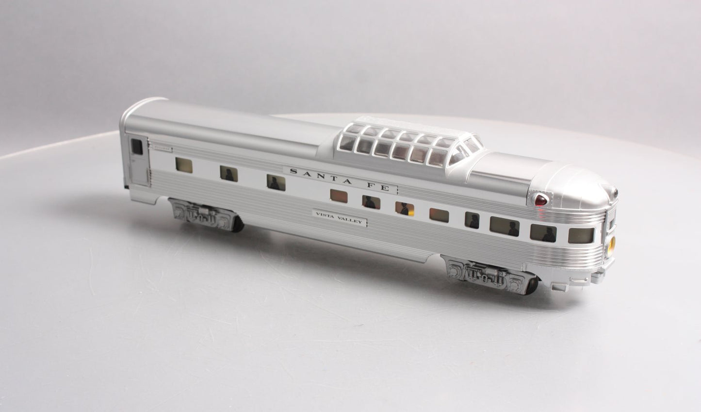 Lionel 6-19113 O Gauge Santa Fe "Vista Valley" Aluminum Vista Observation Car EX/Box