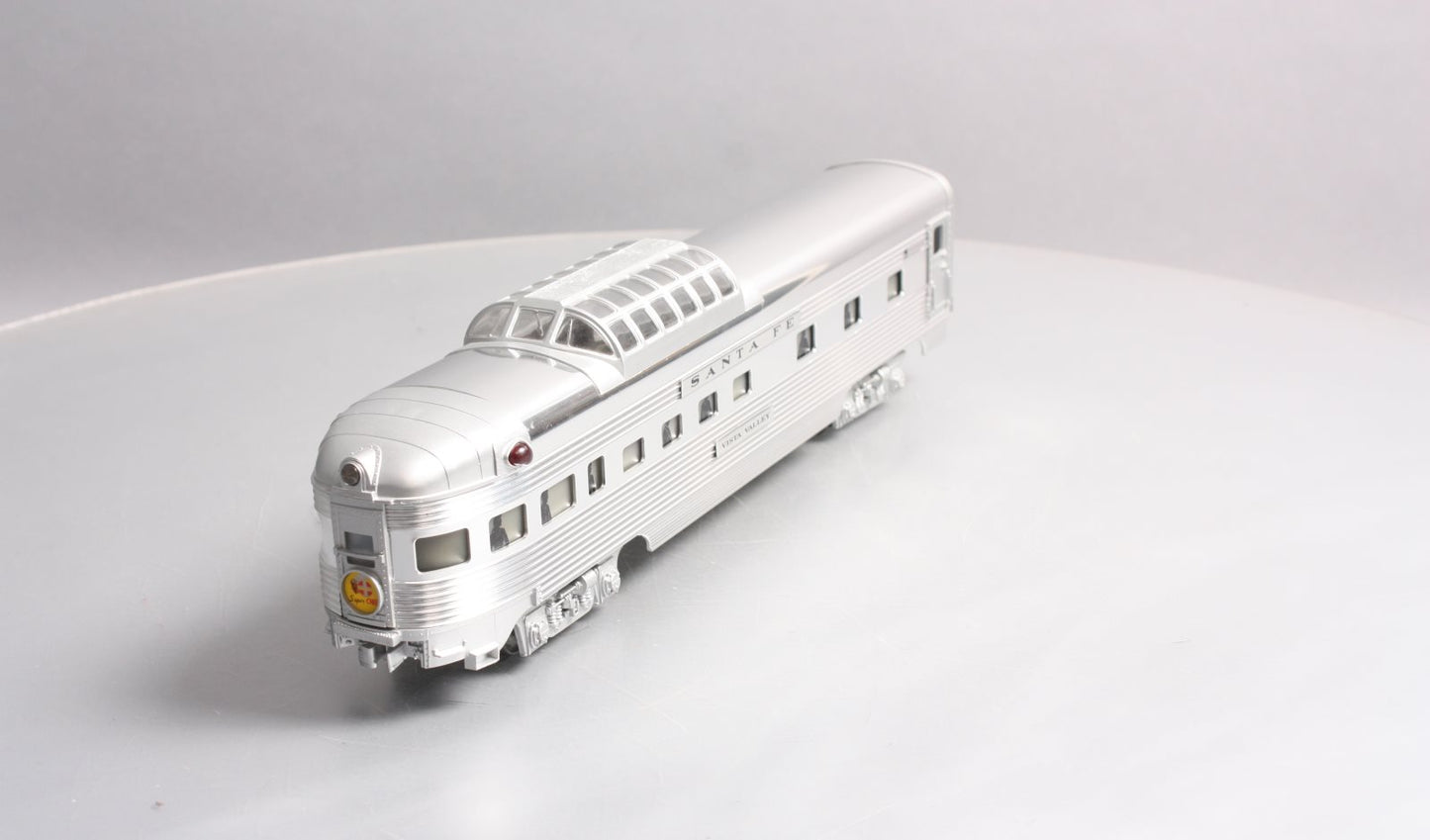 Lionel 6-19113 O Gauge Santa Fe "Vista Valley" Aluminum Vista Observation Car LN/Box