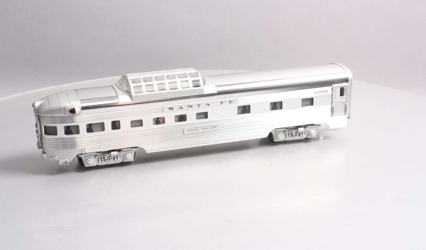 Lionel 6-19113 O Gauge Santa Fe "Vista Valley" Aluminum Vista Observation Car EX/Box