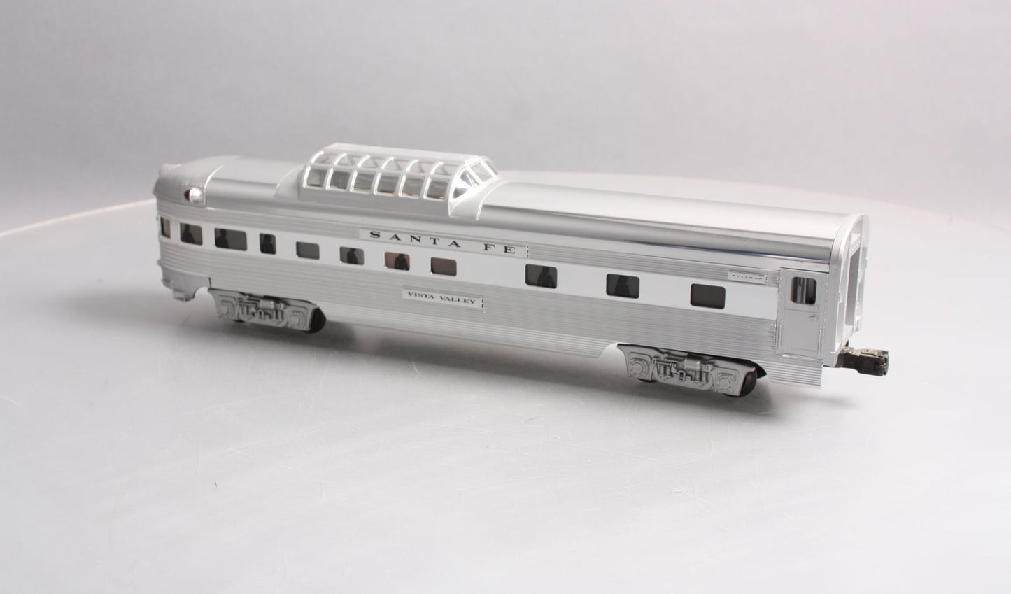 Lionel 6-19113 O Gauge Santa Fe "Vista Valley" Aluminum Vista Observation Car LN/Box