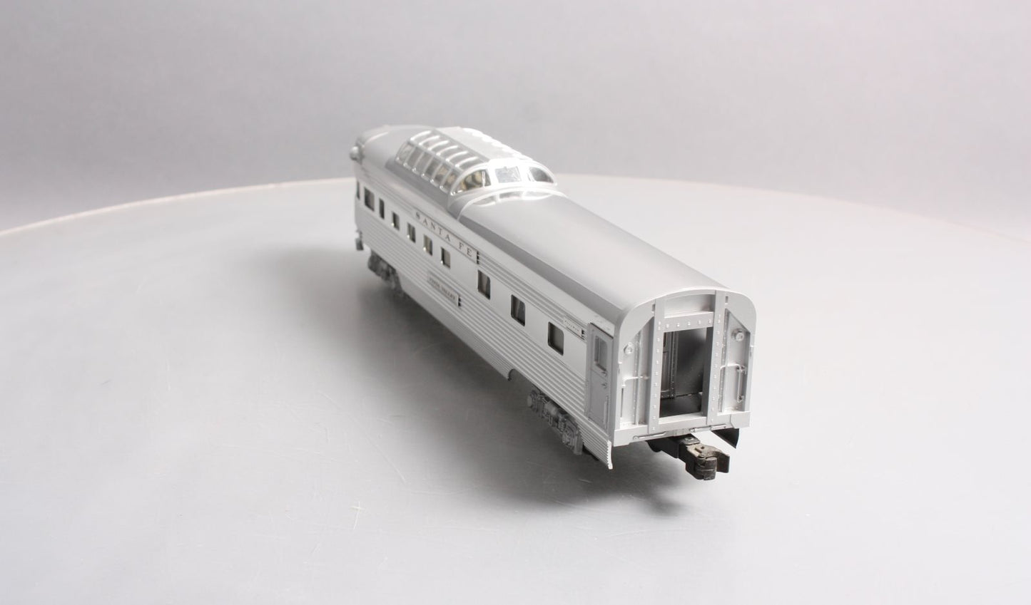 Lionel 6-19113 O Gauge Santa Fe "Vista Valley" Aluminum Vista Observation Car EX/Box