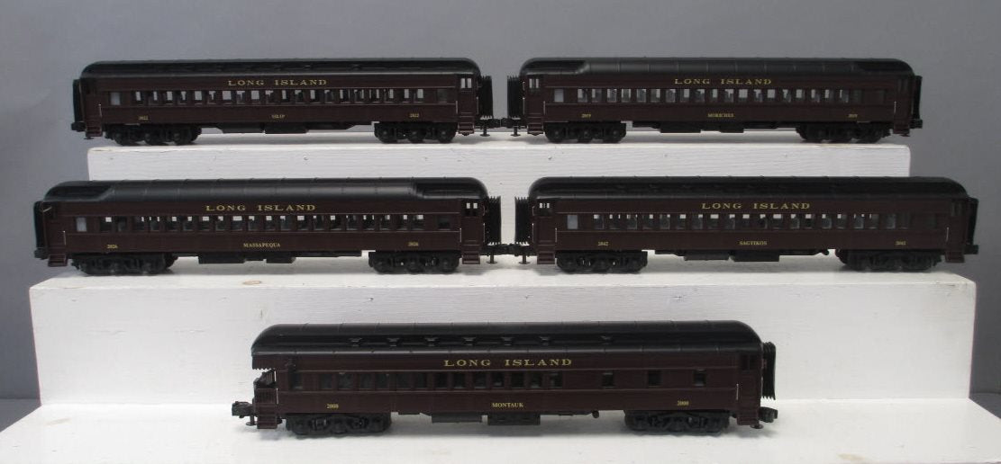 MTH 20-4043 O Long Island 70' Madison Passenger Car Set (Set of 5) LN/Box