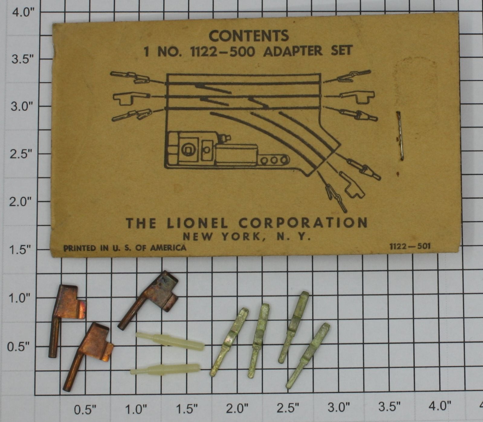 Lionel 1122-500 Super O Gauge to 1122 Switch Track Adapter Set in Envelope