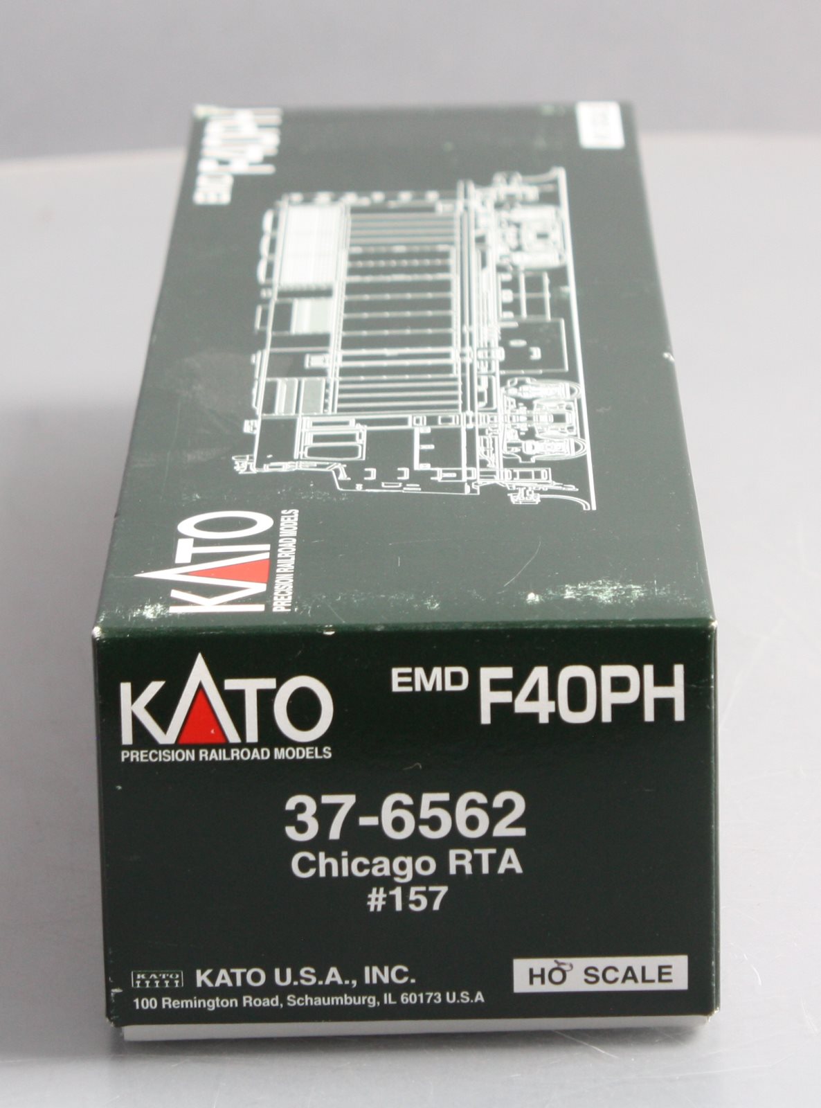 Kato 37-6562 HO Chicago RTA EMD F40PH Diesel Locomotive #157 – Trainz