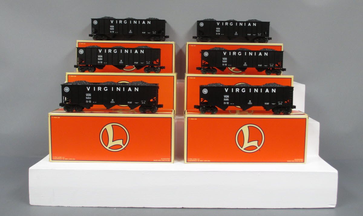 Lionel 6-17140 O Gauge Virginian 3-Bay Hopper 6-Car Set VG/Box