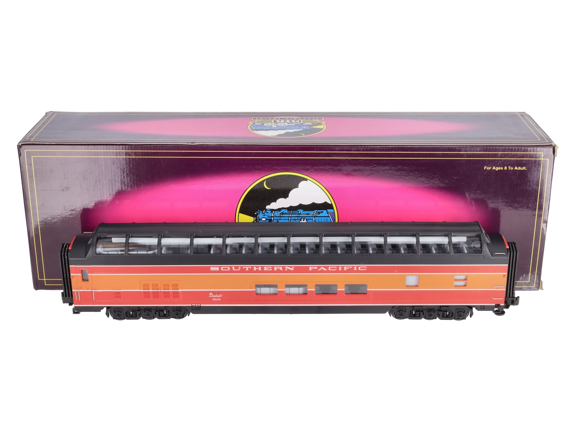 MTH 20-6719 O Gauge Southern Pacific Daylight 70' ABS Full Length Vista Dome EX/Box